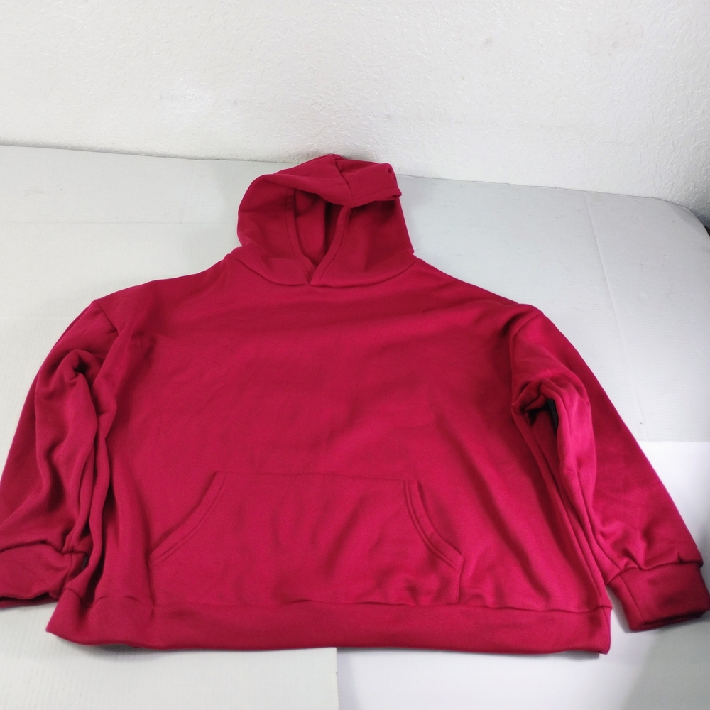 Women's 2 Piece Jogger hoodie Red Crew Neck Sweater Set Plus Size